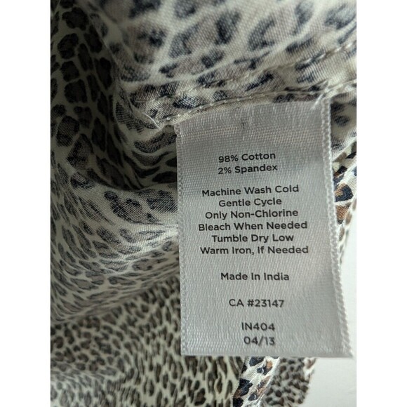 Talbots Safari Cheetah Print Button Up Shirt 10P - Picture 5 of 7